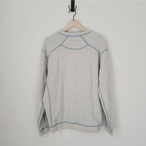 Tommy Bahama Flipshore Abaco Reversible Sweater Size Large Grey & Blue - Picture 8 of 8